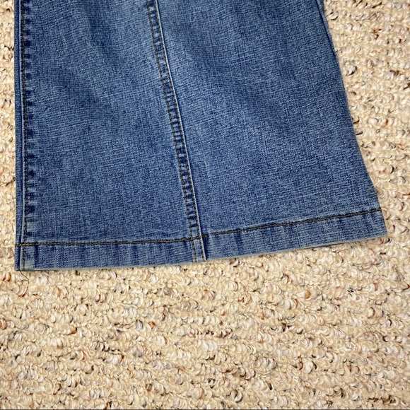 Vintage Y2K Armor Denim 1 piece Jumpsuit Flared Belted Hippiecore Women’s Small - Picture 14 of 14